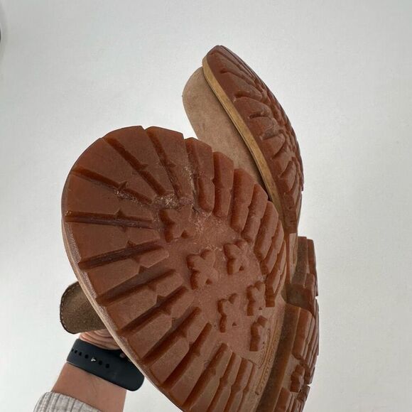 Timberland Women's Leather Waterproof Roll Fold-Over Teddy Fleece Boots Size 8 - Picture 11 of 12